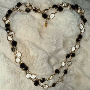 Vintage Swarovski Black and Gold Necklace
